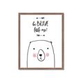 Picture of Be Brave Bear _GroupedProduct_Rectangle_Portrait_Mini_ _GroupedProduct_Rectangle_Portrait_Framed_Matted_
