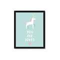 Picture of Loved Unicorn _GroupedProduct_Rectangle_Portrait_Mini_ _GroupedProduct_Rectangle_Portrait_Framed_Matted_