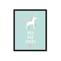 Picture of Loved Unicorn _GroupedProduct_Rectangle_Portrait_Mini_ _GroupedProduct_Rectangle_Portrait_Framed_Matted_