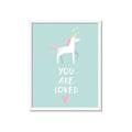 Picture of Loved Unicorn _GroupedProduct_Rectangle_Portrait_Mini_ _GroupedProduct_Rectangle_Portrait_Framed_Matted_