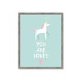 Picture of Loved Unicorn _GroupedProduct_Rectangle_Portrait_Mini_ _GroupedProduct_Rectangle_Portrait_Framed_Matted_