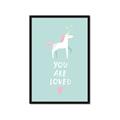 Picture of Loved Unicorn _GroupedProduct_Rectangle_Portrait_Mini_ _GroupedProduct_Rectangle_Portrait_Framed_Matted_