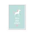 Picture of Loved Unicorn _GroupedProduct_Rectangle_Portrait_Mini_ _GroupedProduct_Rectangle_Portrait_Framed_Matted_