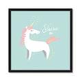 Picture of Shine On Unicorn Blue _GroupedProduct_Square_Mini_ _GroupedProduct_Square_Framed_Matted_