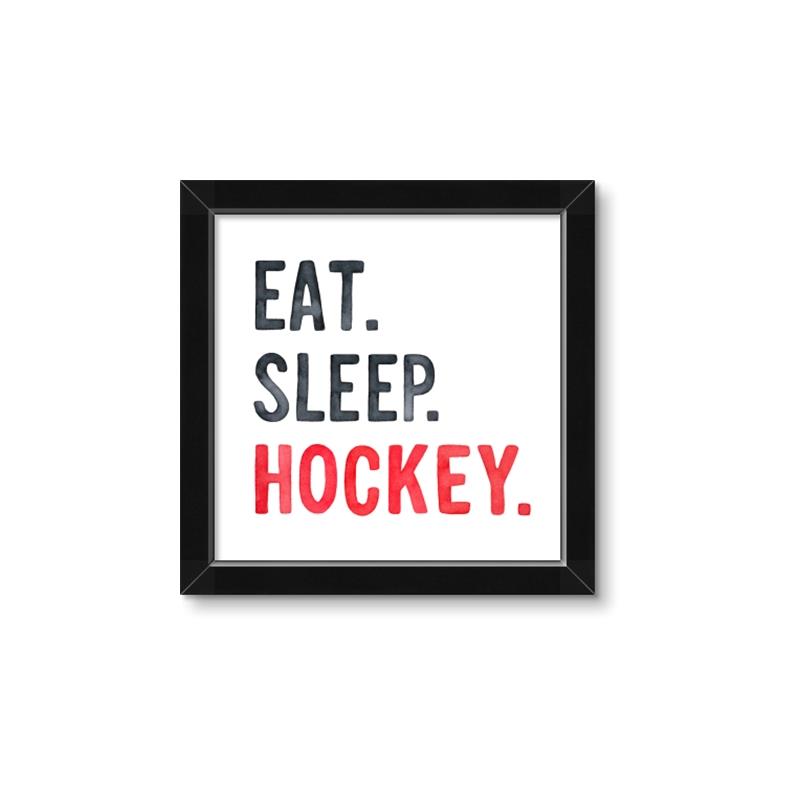 Picture of Eat Sleep Hockey _GroupedProduct_Square_Mini_ _GroupedProduct_Square_Framed_Matted_