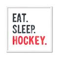 Picture of Eat Sleep Hockey _GroupedProduct_Square_Mini_ _GroupedProduct_Square_Framed_Matted_