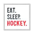 Picture of Eat Sleep Hockey _GroupedProduct_Square_Mini_ _GroupedProduct_Square_Framed_Matted_
