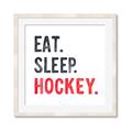 Picture of Eat Sleep Hockey _GroupedProduct_Square_Mini_ _GroupedProduct_Square_Framed_Matted_