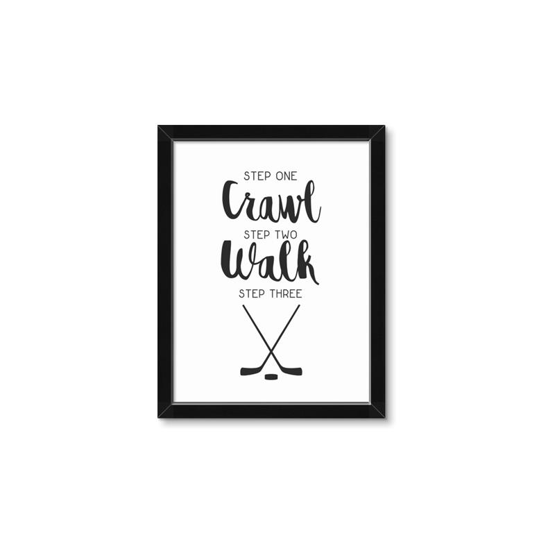 Picture of Crawl, Walk, Hockey _GroupedProduct_Rectangle_Portrait_Mini_ _GroupedProduct_Rectangle_Portrait_Framed_Matted_