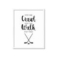 Picture of Crawl, Walk, Hockey _GroupedProduct_Rectangle_Portrait_Mini_ _GroupedProduct_Rectangle_Portrait_Framed_Matted_