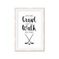 Picture of Crawl, Walk, Hockey _GroupedProduct_Rectangle_Portrait_Mini_ _GroupedProduct_Rectangle_Portrait_Framed_Matted_