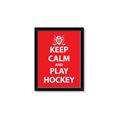 Picture of Keep Calm Play Hockey Red _GroupedProduct_Rectangle_Portrait_Mini_ _GroupedProduct_Rectangle_Portrait_Framed_Matted_