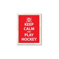 Picture of Keep Calm Play Hockey Red _GroupedProduct_Rectangle_Portrait_Mini_ _GroupedProduct_Rectangle_Portrait_Framed_Matted_