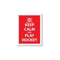 Picture of Keep Calm Play Hockey Red _GroupedProduct_Rectangle_Portrait_Mini_ _GroupedProduct_Rectangle_Portrait_Framed_Matted_