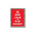 Picture of Keep Calm Play Hockey Red _GroupedProduct_Rectangle_Portrait_Mini_ _GroupedProduct_Rectangle_Portrait_Framed_Matted_