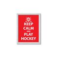 Picture of Keep Calm Play Hockey Red _GroupedProduct_Rectangle_Portrait_Mini_ _GroupedProduct_Rectangle_Portrait_Framed_Matted_