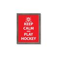 Picture of Keep Calm Play Hockey Red _GroupedProduct_Rectangle_Portrait_Mini_ _GroupedProduct_Rectangle_Portrait_Framed_Matted_