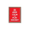 Picture of Keep Calm Play Hockey Red _GroupedProduct_Rectangle_Portrait_Mini_ _GroupedProduct_Rectangle_Portrait_Framed_Matted_
