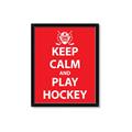 Picture of Keep Calm Play Hockey Red _GroupedProduct_Rectangle_Portrait_Mini_ _GroupedProduct_Rectangle_Portrait_Framed_Matted_
