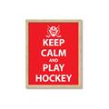Picture of Keep Calm Play Hockey Red _GroupedProduct_Rectangle_Portrait_Mini_ _GroupedProduct_Rectangle_Portrait_Framed_Matted_