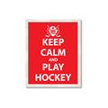 Picture of Keep Calm Play Hockey Red _GroupedProduct_Rectangle_Portrait_Mini_ _GroupedProduct_Rectangle_Portrait_Framed_Matted_