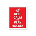 Picture of Keep Calm Play Hockey Red _GroupedProduct_Rectangle_Portrait_Mini_ _GroupedProduct_Rectangle_Portrait_Framed_Matted_
