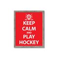 Picture of Keep Calm Play Hockey Red _GroupedProduct_Rectangle_Portrait_Mini_ _GroupedProduct_Rectangle_Portrait_Framed_Matted_