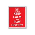 Picture of Keep Calm Play Hockey Red _GroupedProduct_Rectangle_Portrait_Mini_ _GroupedProduct_Rectangle_Portrait_Framed_Matted_
