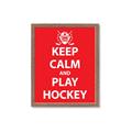 Picture of Keep Calm Play Hockey Red _GroupedProduct_Rectangle_Portrait_Mini_ _GroupedProduct_Rectangle_Portrait_Framed_Matted_
