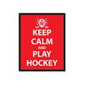 Picture of Keep Calm Play Hockey Red _GroupedProduct_Rectangle_Portrait_Mini_ _GroupedProduct_Rectangle_Portrait_Framed_Matted_