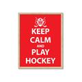 Picture of Keep Calm Play Hockey Red _GroupedProduct_Rectangle_Portrait_Mini_ _GroupedProduct_Rectangle_Portrait_Framed_Matted_