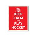 Picture of Keep Calm Play Hockey Red _GroupedProduct_Rectangle_Portrait_Mini_ _GroupedProduct_Rectangle_Portrait_Framed_Matted_
