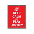 Picture of Keep Calm Play Hockey Red _GroupedProduct_Rectangle_Portrait_Mini_ _GroupedProduct_Rectangle_Portrait_Framed_Matted_