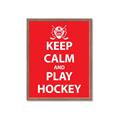 Picture of Keep Calm Play Hockey Red _GroupedProduct_Rectangle_Portrait_Mini_ _GroupedProduct_Rectangle_Portrait_Framed_Matted_