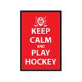 Picture of Keep Calm Play Hockey Red _GroupedProduct_Rectangle_Portrait_Mini_ _GroupedProduct_Rectangle_Portrait_Framed_Matted_