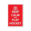 Picture of Keep Calm Play Hockey Red _GroupedProduct_Rectangle_Portrait_Mini_ _GroupedProduct_Rectangle_Portrait_Framed_Matted_