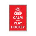 Picture of Keep Calm Play Hockey Red _GroupedProduct_Rectangle_Portrait_Mini_ _GroupedProduct_Rectangle_Portrait_Framed_Matted_
