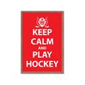 Picture of Keep Calm Play Hockey Red _GroupedProduct_Rectangle_Portrait_Mini_ _GroupedProduct_Rectangle_Portrait_Framed_Matted_