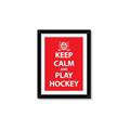 Picture of Keep Calm Play Hockey Red _GroupedProduct_Rectangle_Portrait_Mini_ _GroupedProduct_Rectangle_Portrait_Framed_Matted_