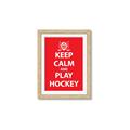 Picture of Keep Calm Play Hockey Red _GroupedProduct_Rectangle_Portrait_Mini_ _GroupedProduct_Rectangle_Portrait_Framed_Matted_
