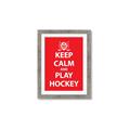 Picture of Keep Calm Play Hockey Red _GroupedProduct_Rectangle_Portrait_Mini_ _GroupedProduct_Rectangle_Portrait_Framed_Matted_