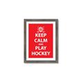 Picture of Keep Calm Play Hockey Red _GroupedProduct_Rectangle_Portrait_Mini_ _GroupedProduct_Rectangle_Portrait_Framed_Matted_