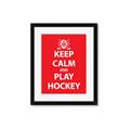 Picture of Keep Calm Play Hockey Red _GroupedProduct_Rectangle_Portrait_Mini_ _GroupedProduct_Rectangle_Portrait_Framed_Matted_