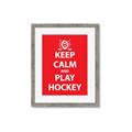 Picture of Keep Calm Play Hockey Red _GroupedProduct_Rectangle_Portrait_Mini_ _GroupedProduct_Rectangle_Portrait_Framed_Matted_