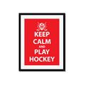 Picture of Keep Calm Play Hockey Red _GroupedProduct_Rectangle_Portrait_Mini_ _GroupedProduct_Rectangle_Portrait_Framed_Matted_
