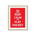 Picture of Keep Calm Play Hockey Red _GroupedProduct_Rectangle_Portrait_Mini_ _GroupedProduct_Rectangle_Portrait_Framed_Matted_