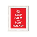 Picture of Keep Calm Play Hockey Red _GroupedProduct_Rectangle_Portrait_Mini_ _GroupedProduct_Rectangle_Portrait_Framed_Matted_