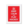 Picture of Keep Calm Play Hockey Red _GroupedProduct_Rectangle_Portrait_Mini_ _GroupedProduct_Rectangle_Portrait_Framed_Matted_