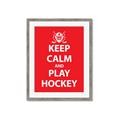 Picture of Keep Calm Play Hockey Red _GroupedProduct_Rectangle_Portrait_Mini_ _GroupedProduct_Rectangle_Portrait_Framed_Matted_