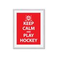 Picture of Keep Calm Play Hockey Red _GroupedProduct_Rectangle_Portrait_Mini_ _GroupedProduct_Rectangle_Portrait_Framed_Matted_